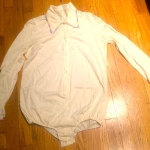 Vintage women shirt full salivas  hand embroidery on collar and hand cuff